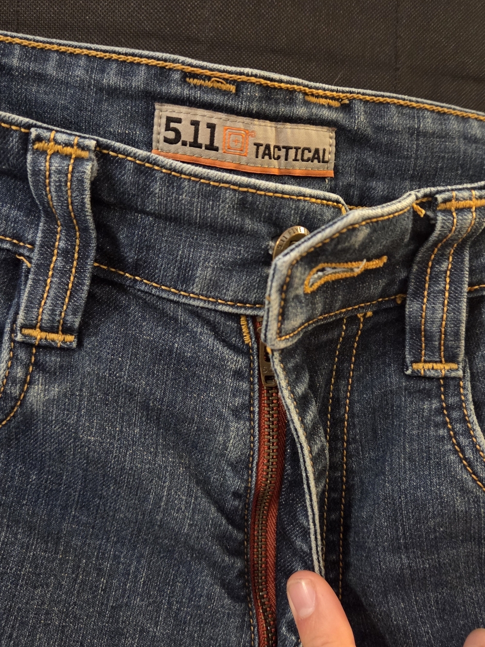 5.11 Tactical Defender Flex Mens Dark Wash Blue Slim Jeans - Picture 6 of 6
